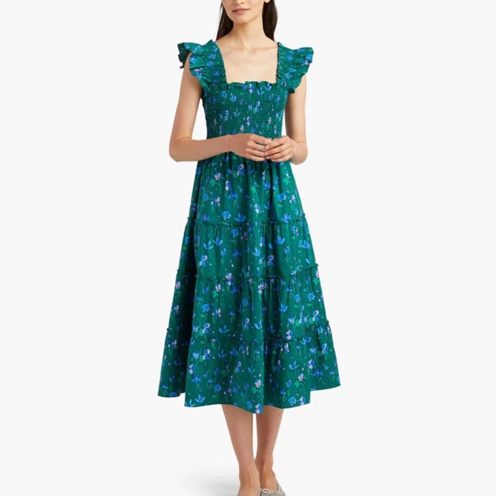 Ellie Nap Dress, M, Emerald Pace Floral